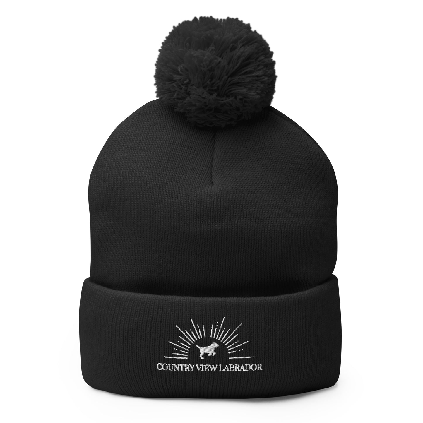 Country View Labrador - Pom-Pom Beanie